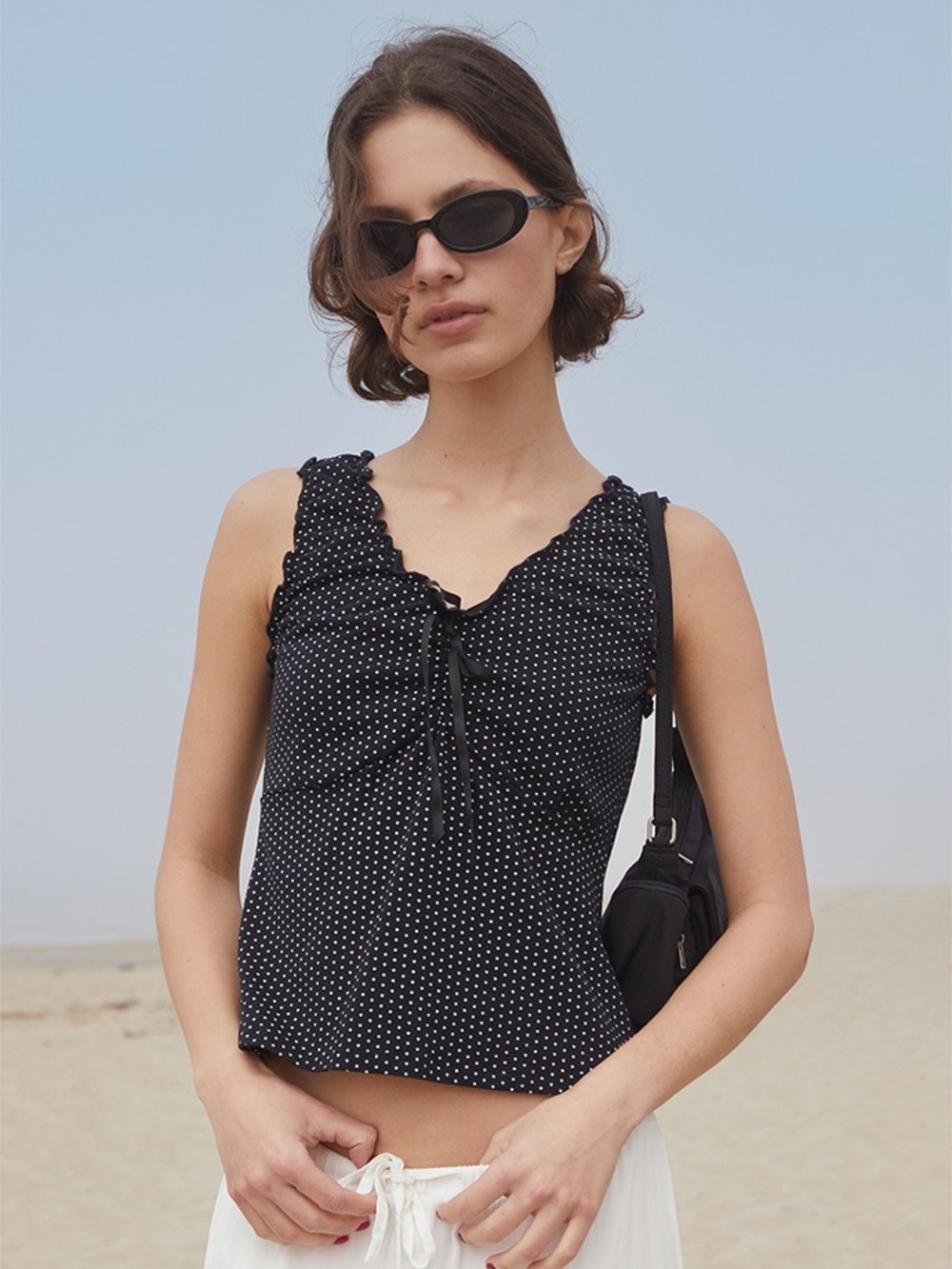 Brandy Melville John Galt malena polka dot tank